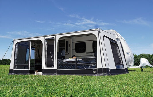 Markizės palapinė Wigo Rolli Plus Ambiente dydis 6 470 x 250 cm Perimetras 876 - 910 cm Kol. juoda / sidabrinė