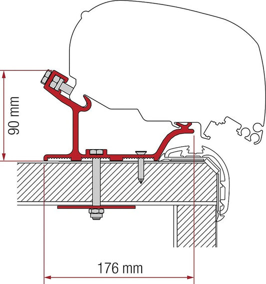 Fiamma adapteris Carthago Malibu 450 cm, skirtas F65 / F80