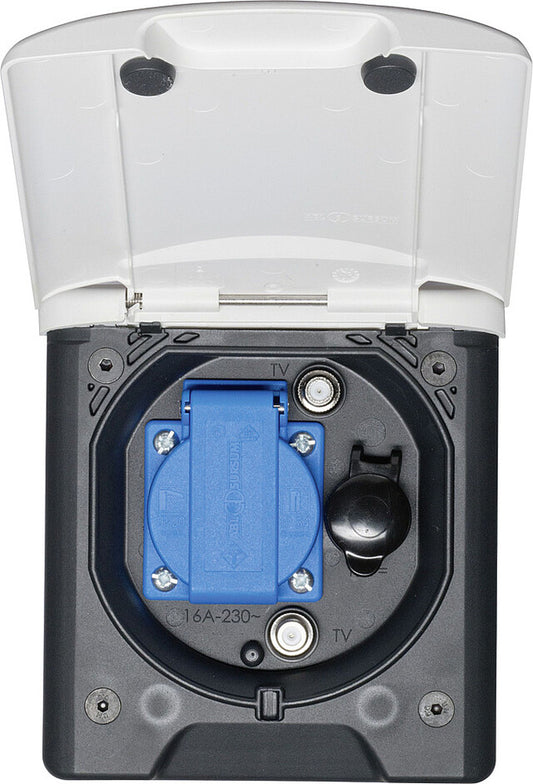 Universalus- tento maitinimo lizdas 12V maitinimo lizdas su magnetine jungtimi, antracitas