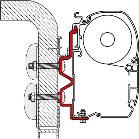 Adapteris šoninei markizei Fiamma F45 S / F45 L 300 cm Hymercamp