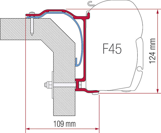 Adapterio rinkinys 3 dalių Fiamma šoninei markizei F45 S / F45 L Laika X