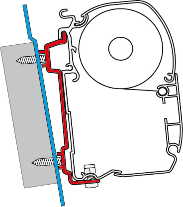 Adapterio rinkinys 2 dalių Fiamma šoninei markizei F45 S / F45 L Ford Transit High Roof