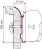 Adapterio rinkinys 3 dalių Fiamma šoninei markizei F45 S / F45 LB rstner