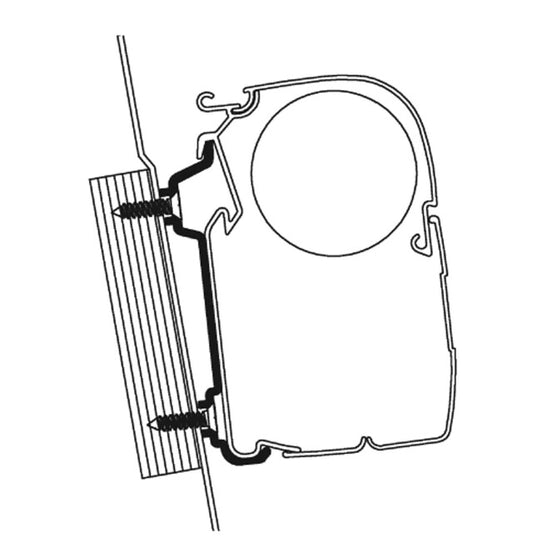 Adapterio rinkinys 2 dalių sieninei markizei „Thule Omnistor Series 5/8 Ford Transit“ su aukštu stogu