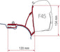 Fiamma VW T5 komplektas Transporter Multivan skirtas F45 2 atramoms