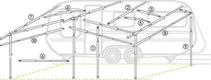 Extension 25mm 50cm steel 2 St. SB