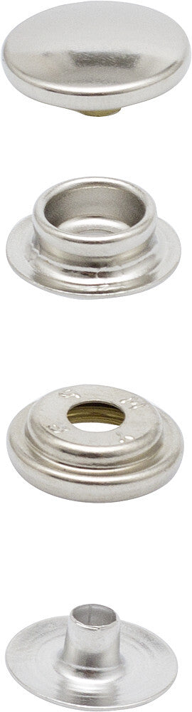 Mygtukai žalvaris cinkuotas 15 mm keturių dalių 10 vnt.