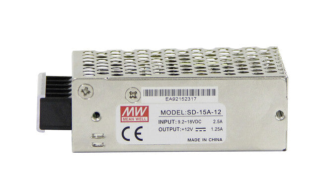 LED DC-voltage converter Meanwell 9,2 - 18 V / 12 V / 1,25 A / 15 Watt Colour silver