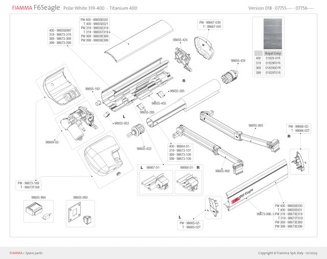 Front panel fastener F65L