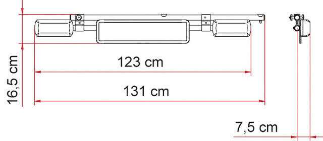 Light bracket FIAMMA Licence Plate Carrier Colour silver