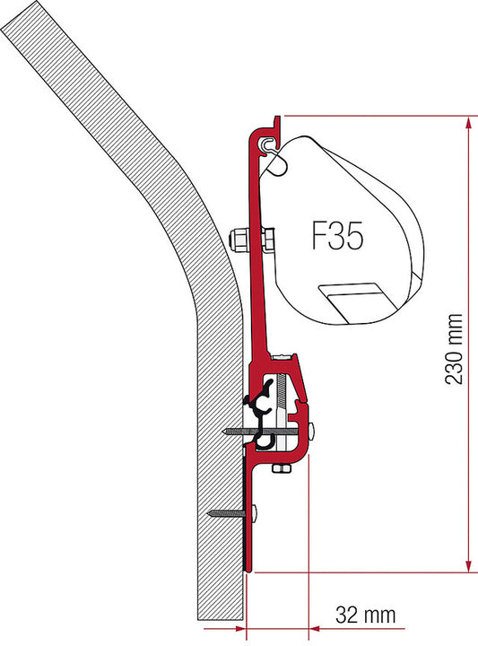 Adapteris Fiamma Kit Eriba Touring F35 2 palaikymui