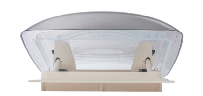 Roof hood MPK VisionVent S per 27 P cut-out 28 x 28 cm colour white hood smoked glass