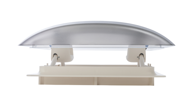 Roof hood MPK VisionVent S per 27 P cut-out 28 x 28 cm colour white hood smoked glass