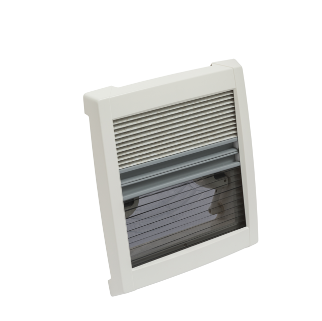 Roof hood MPK VisionVent S per 27 P cut-out 28 x 28 cm colour white hood smoked glass
