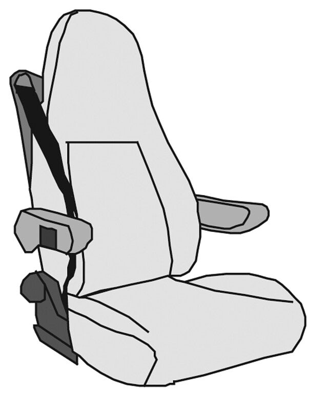 Seat cover Aguti seat GIS-Liner velour, 2 pcs. Colour anthracite