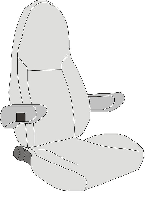 Seat cover Aguti seat Milan und Milan Basic Velour, 2 pcs. Colour anthracite