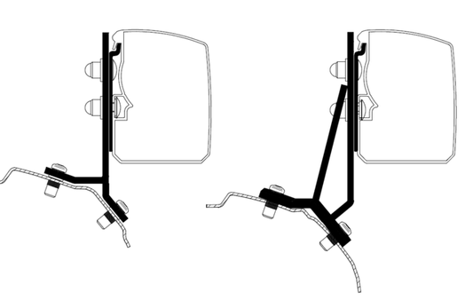 THULE adapteris sieninei markizei Omnistor 3200 Ford Transit/Tourneo Custom Miniven Fixed _RHD_