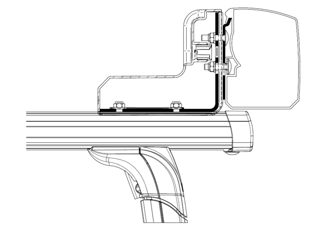 THULE adapteris sieninei markizei Omnistor 3200 Stogo bagažinė