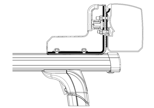 THULE adapteris sieninei markizei Omnistor 3200 Stogo bagažinė