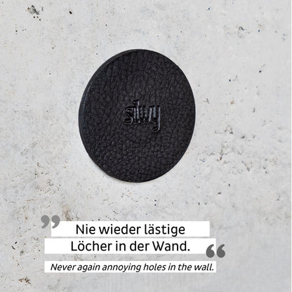 Metal Nano Gel Pads silwy diameter 7.5 cm set of 4 color black