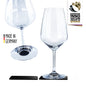 Magn. krištolo. stiklinės silwy WINE BORDEAUX 2 stiklinės _0,65 l_ ir 2 metaliniai nano gelio padėkliukai