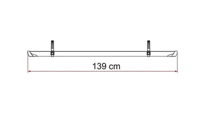 Bike rail FIAMMA Rail Plus XL 139 cm Colour aluminium / black