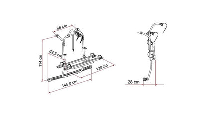Bicycle rack FIAMMA Carry Bike PSA Load capacity 60 kg Colour aluminium