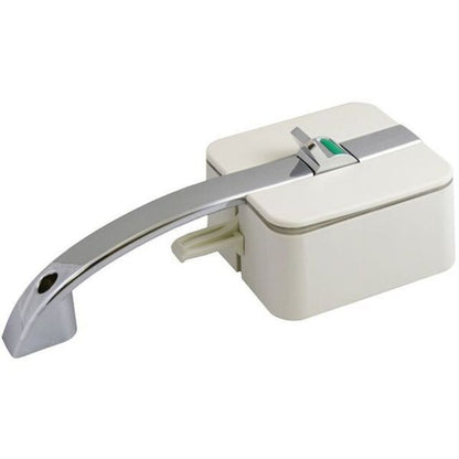 Motorhome lock STS Oberholz ArcH, STS/Zadi cyl., right ext. handle black, int. lock white, incl. lock. plate/cover