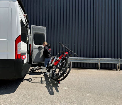 Rear bike carrier Strada EVO RV Load capacity 60 kg Color silver
