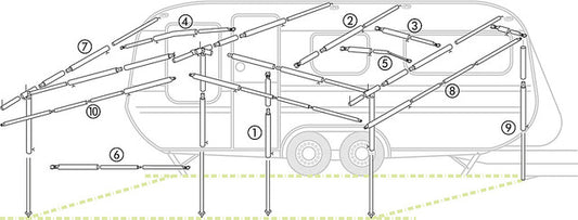 Stogo kablio strypas alu 32 mm