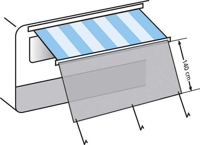 Universal Sun Blocker Eurotrail for awnings 300 x 140 cm Col. light grey