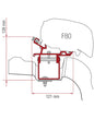 Adapterio komplektas Fiamma 3 vnt. VW Crafter / MAN L3H3 be stogo bėgelio