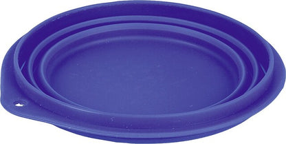 Travel dog bowl silicone 500 ml col. blue