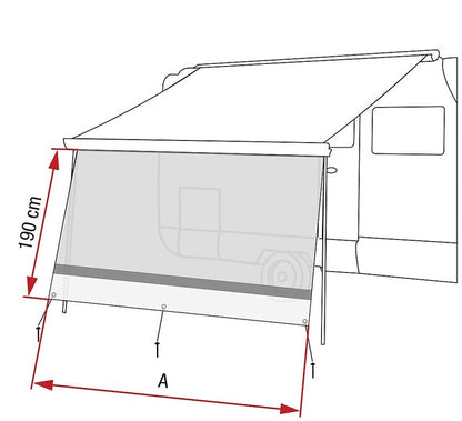 Mesh front panel Fiamma Sun View XL 260 R 250 x 190 cm