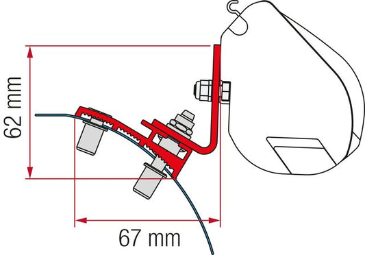 Adapterio rinkinys 2 dalių Fiamma PSA F35 nuo 2016 m