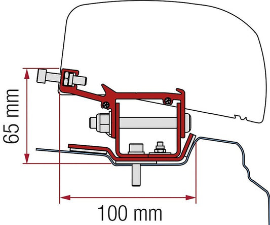 Adapteris Fiamma 2 vnt. Renault Trafic L1 nuo 2014 m. F40van kairėje ir dešinėje pusėje
