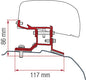 Adapteris Fiamma 2-tlg. Ford Custom L1 ab 2012 für F40van Rechtslenker