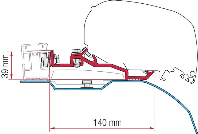 Adapterio rinkinys Fiamma Multi, skirtas F80S Ducato H2
