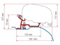 Adapterio komplektas Fiamma Multi F80/ F65 Fiat Ducato/ Citroen Jumper, Peugeot Boxer H2 iš 2006 aliuminio