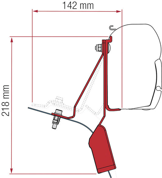 Adapterio rinkinys Fiamma Multi, skirtas F45 Ford Custom Nugget fr.2019