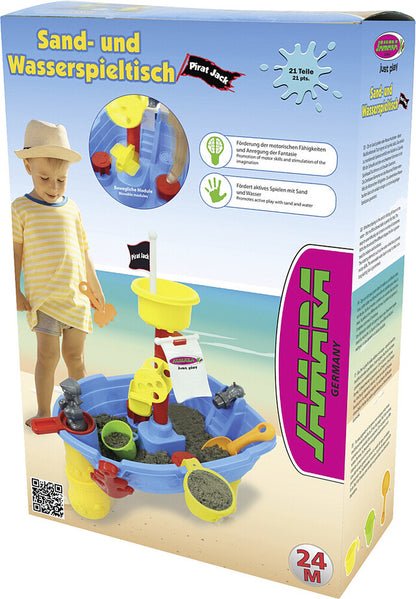 Sand and water play table Jamara Pirate Jack 21 pcs.