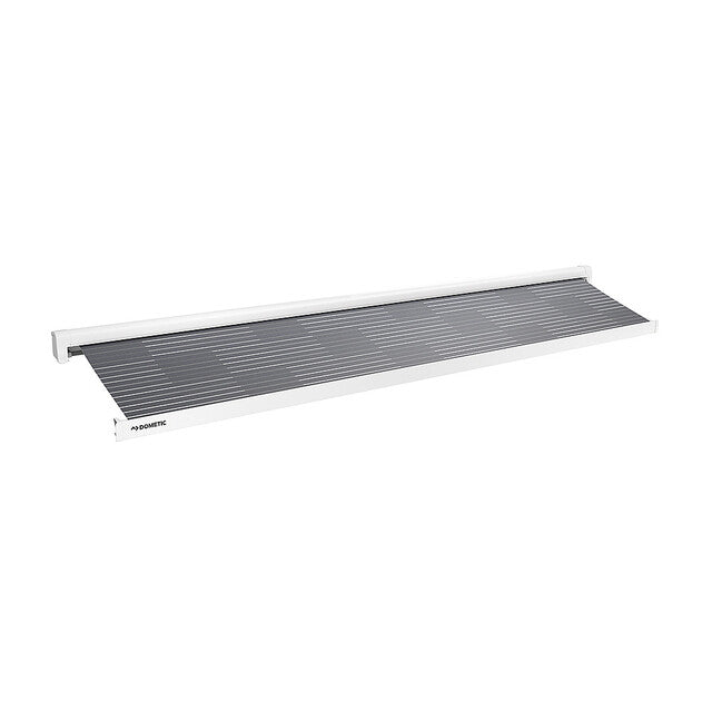 Wall awning DOMETIC PerfectWall PW 1500 350 x 250 cm fabr. col. horizon grey Housing col. white 12 V motor