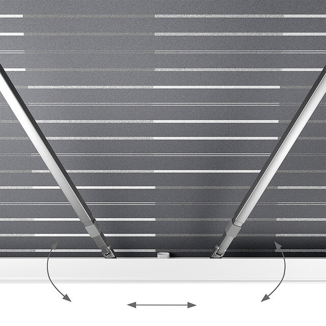 Wall awning DOMETIC PerfectWall PW 1500 350 x 250 cm fabr. col. horizon grey Housing col. white 12 V motor