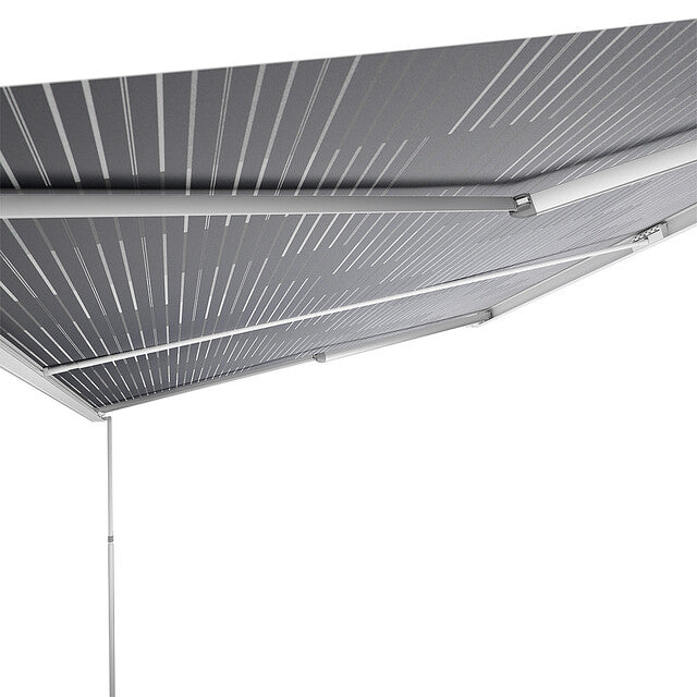 Wall awning DOMETIC PerfectWall PW 1500 350 x 250 cm fabr. col. horizon grey Housing col. white 12 V motor