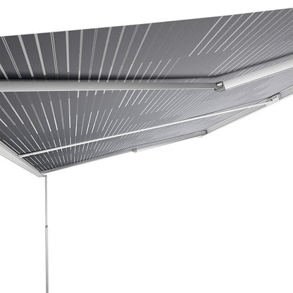 Wall awning DOMETIC PerfectWall PW 1500 350 x 250 cm fabr. col. horizon grey Housing col. white 12 V motor