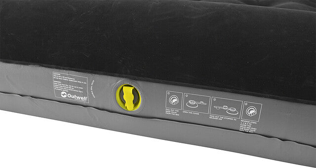 Airbed Outwell Classic Single with pillow and pump colour black and grey