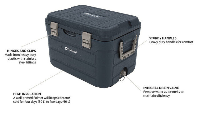 Cool box passive Outwell Fulmar, contents 60 l colour deep blue