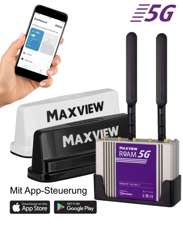 Antena MAXVIEW Roam 5G Campervan 4x4 LTE/WiFi Spalva balta