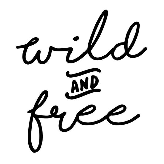 Automobilio lipdukas Adventure Shop Wild & Free juodas