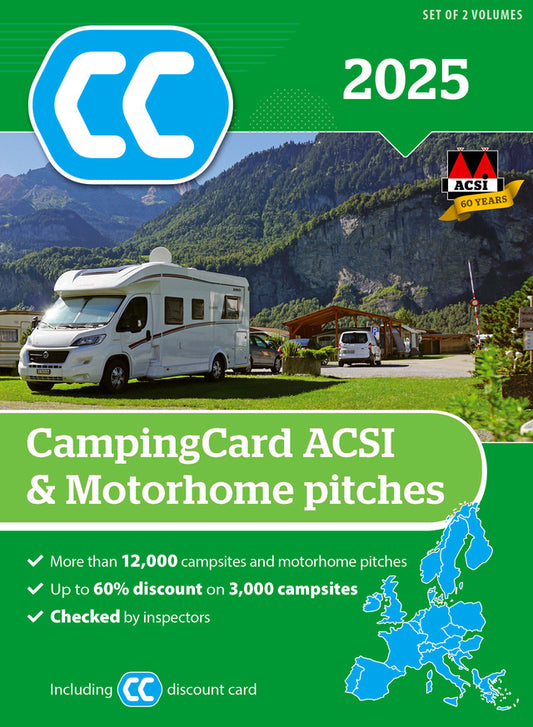 ACSI CampingCard & Guide 2025, anglų kalba